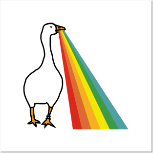 Animals with Rainbow Puke Gaming Goose Posters and Art
